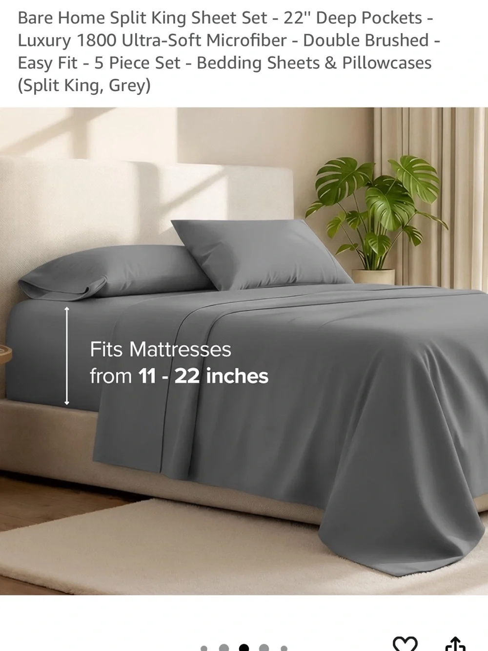 Split King Sheet Set - orange 1800 Ultra-Soft Microfiber